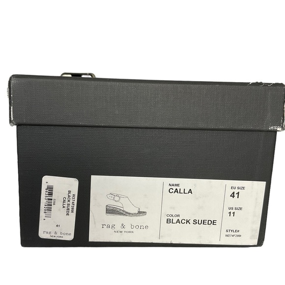 RAG & Bone Black Suede Calla Espadrille EU Size 41 US Size 11 - Picture 11 of 11
